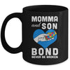 Mama And Son Bond Never Be Broken Autism Mom Support Puzzle Mug | siriusteestore