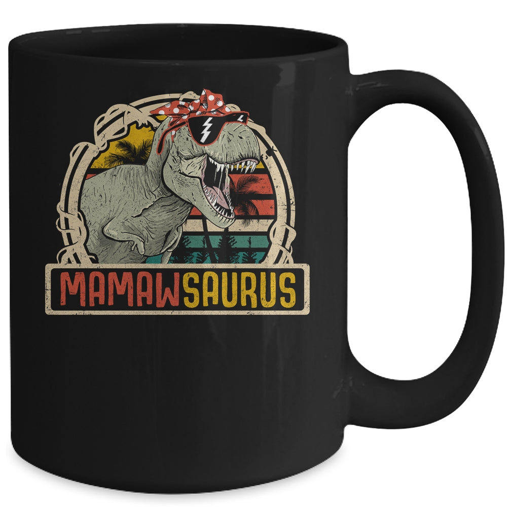 Mamawsaurus T Rex Dinosaur Mamaw Saurus Family Matching Mug | siriusteestore
