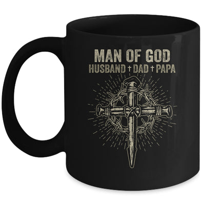 Man Of God Husband Dad Papa Fathers Day Mug | siriusteestore