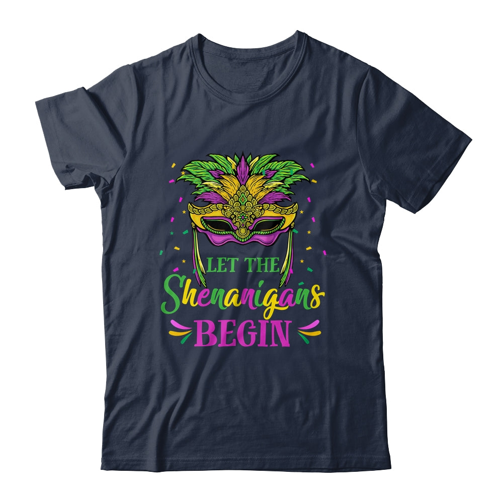 Mardi Gras Mask Costume Let The Shenanigans Begin Womens Shirt & Tank Top | siriusteestore