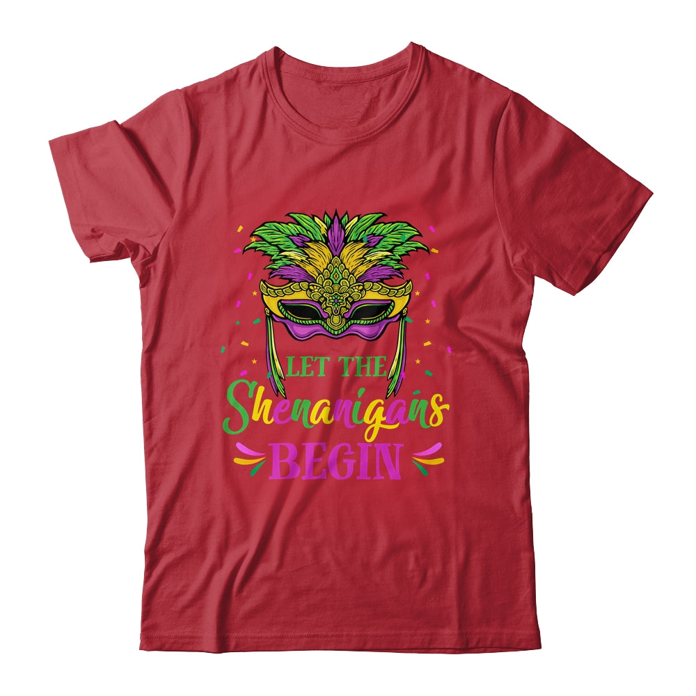 Mardi Gras Mask Costume Let The Shenanigans Begin Womens Shirt & Tank Top | siriusteestore