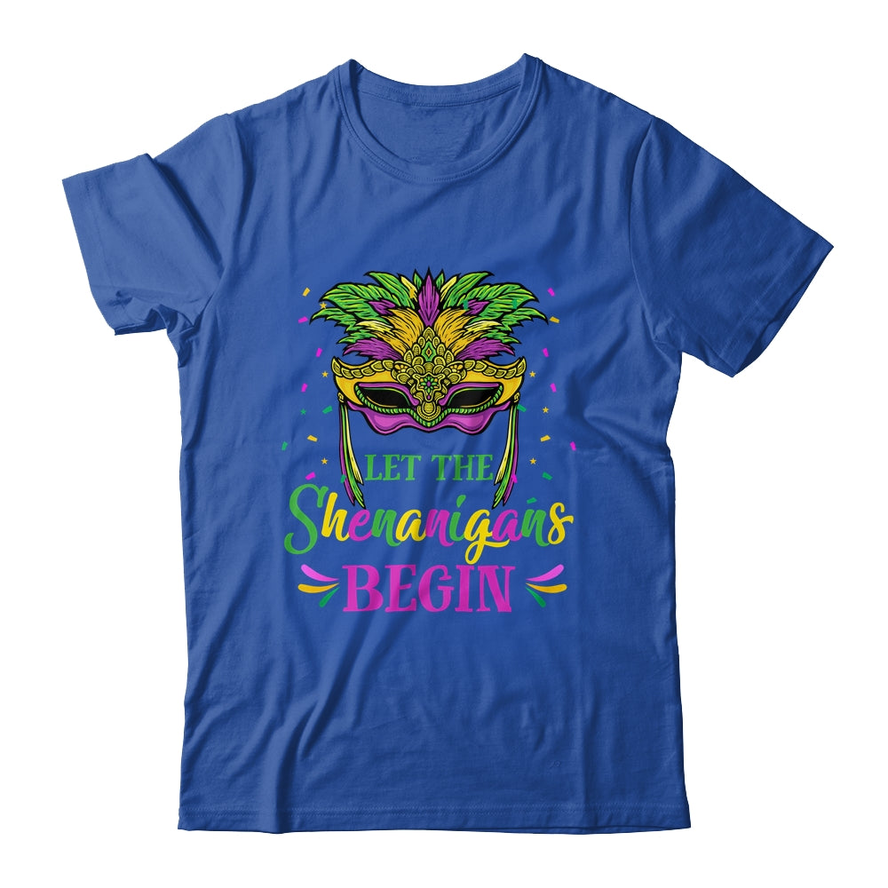 Mardi Gras Mask Costume Let The Shenanigans Begin Womens Shirt & Tank Top | siriusteestore