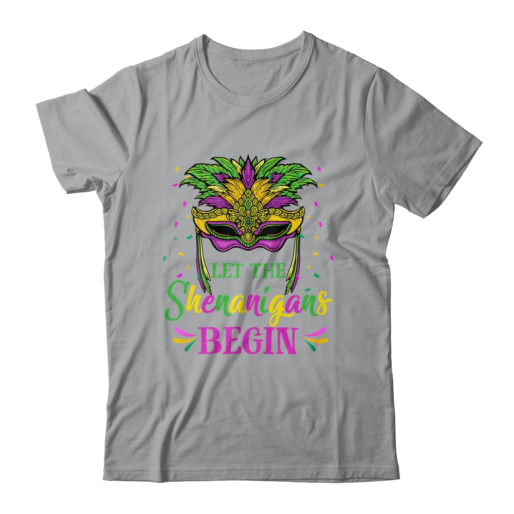 Mardi Gras Mask Costume Let The Shenanigans Begin Womens Shirt & Tank Top | siriusteestore