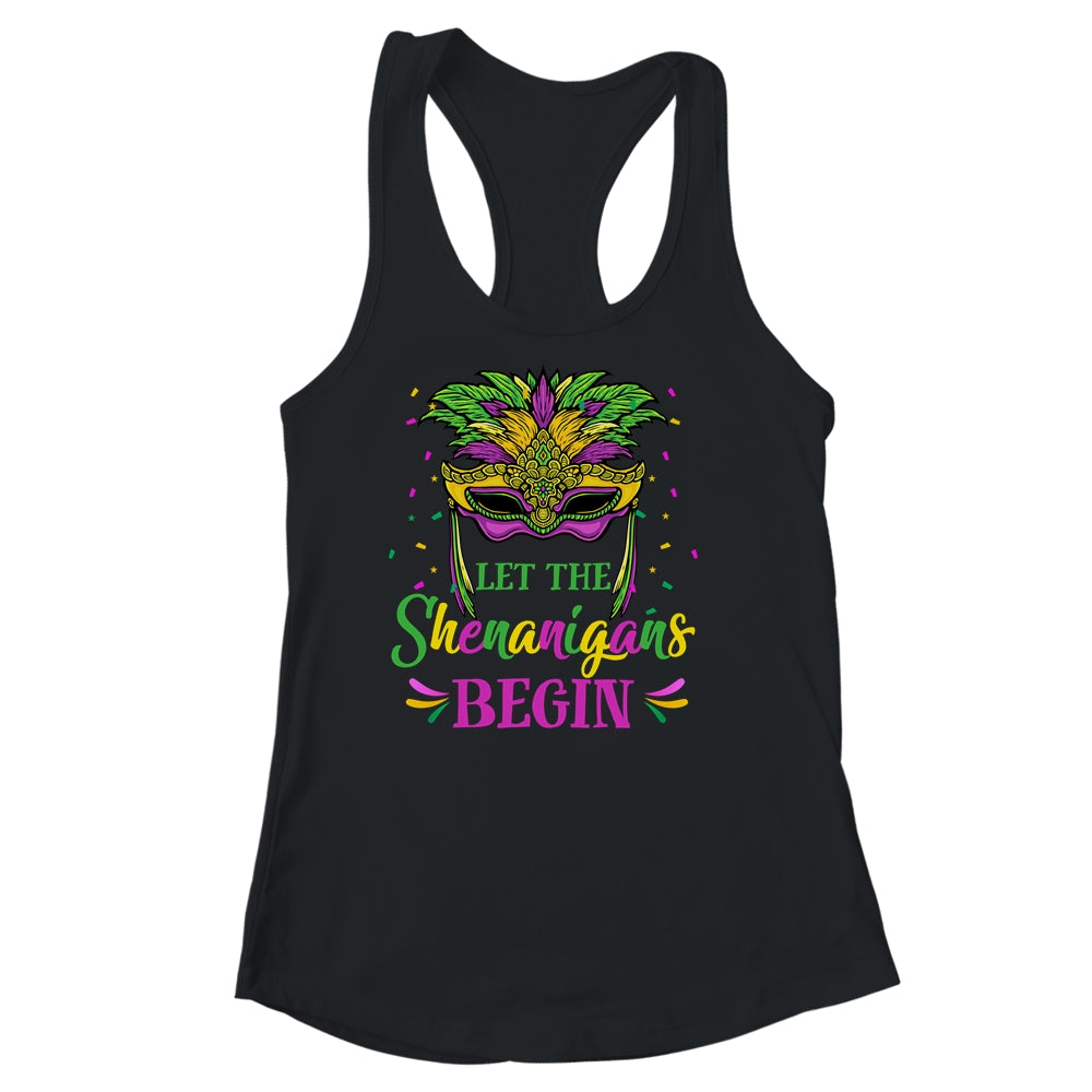 Mardi Gras Mask Costume Let The Shenanigans Begin Womens Shirt & Tank Top | siriusteestore