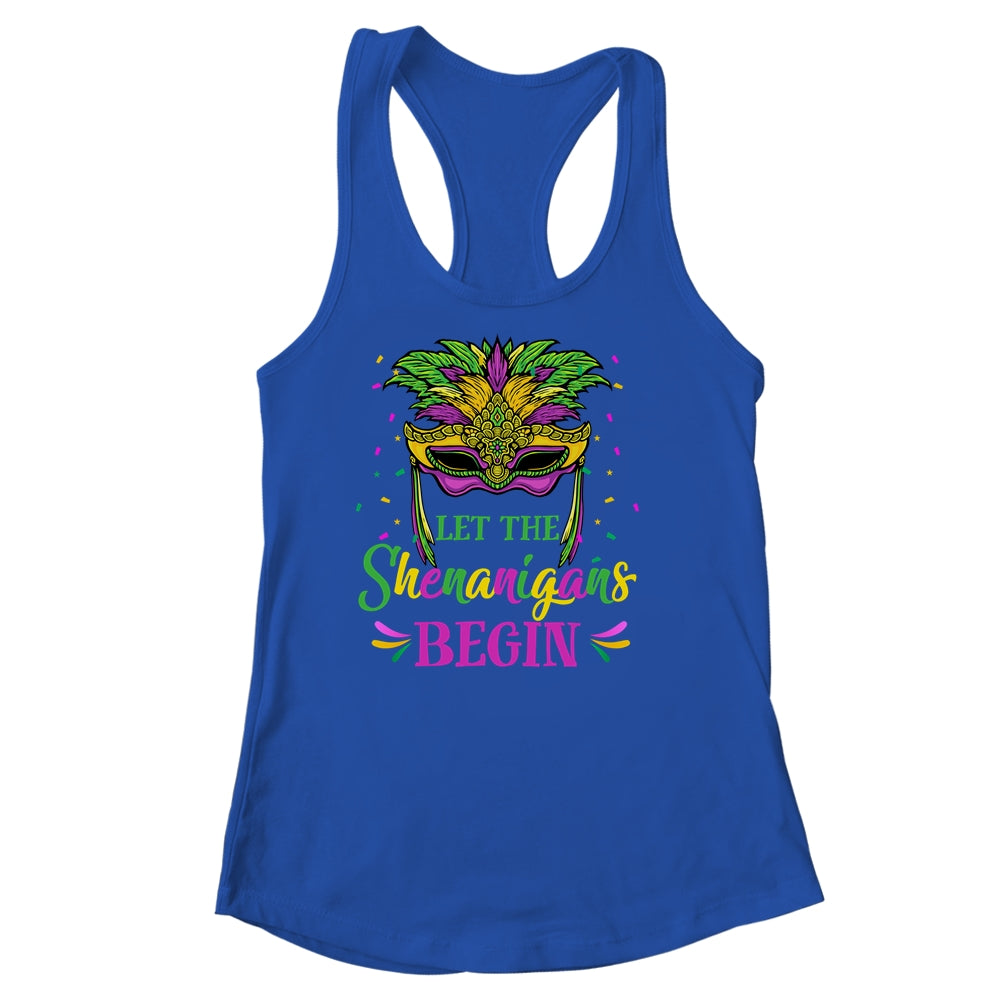 Mardi Gras Mask Costume Let The Shenanigans Begin Womens Shirt & Tank Top | siriusteestore