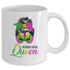 Mardi Gras Queen Carnival Costume Messy Bun Mug | siriusteestore