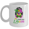 Mardi Gras Queen Carnival Costume Messy Bun Mug | siriusteestore