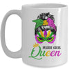 Mardi Gras Queen Carnival Costume Messy Bun Mug | siriusteestore