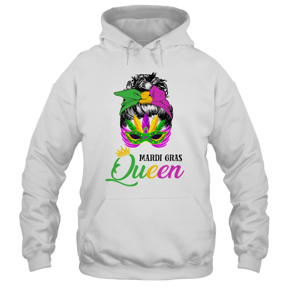 Mardi Gras Queen Carnival Costume Messy Bun Shirt & Tank Top | siriusteestore