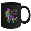 Mardi Grawr T-Rex Dinosaur Dino Mardi Gras For Kids Boy Mug | siriusteestore