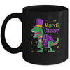 Mardi Grawr T-Rex Dinosaur Dino Mardi Gras For Kids Boy Mug | siriusteestore