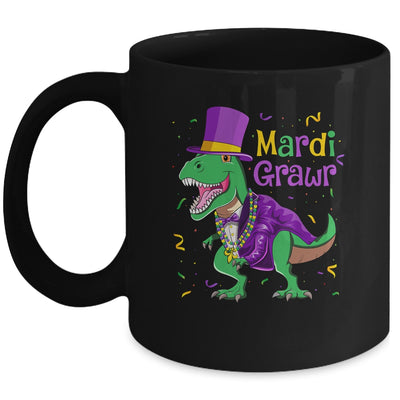 Mardi Grawr T-Rex Dinosaur Dino Mardi Gras For Kids Boy Mug | siriusteestore