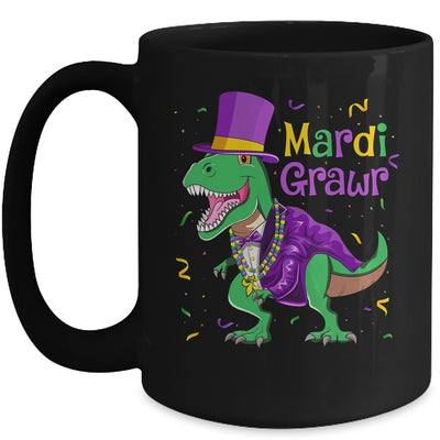 Mardi Grawr T-Rex Dinosaur Dino Mardi Gras For Kids Boy Mug | siriusteestore