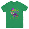 Mardi Grawr T-Rex Dinosaur Dino Mardi Gras For Kids Boy Youth Shirt | siriusteestore