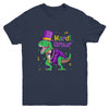 Mardi Grawr T-Rex Dinosaur Dino Mardi Gras For Kids Boy Youth Shirt | siriusteestore