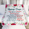 Marriage Prayer Blanket Anniversary Wedding Christian Engagement For Couples Bride Groom Newly Engaged Fleece Throw Blanket | siriusteestore