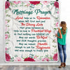 Marriage Prayer Blanket Anniversary Wedding Christian Engagement For Couples Bride Groom Newly Engaged Fleece Throw Blanket | siriusteestore