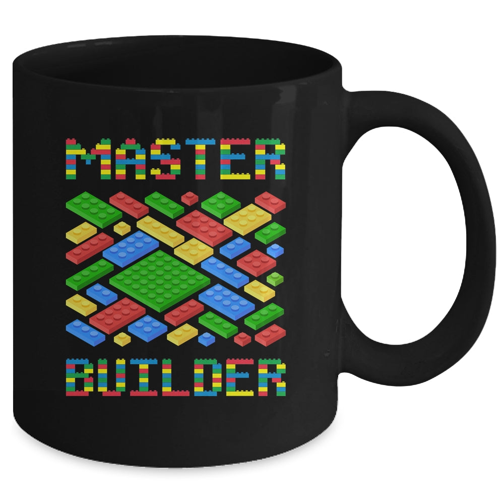Master Builder Funny Building Blocks For Boys Men Mug | siriusteestore