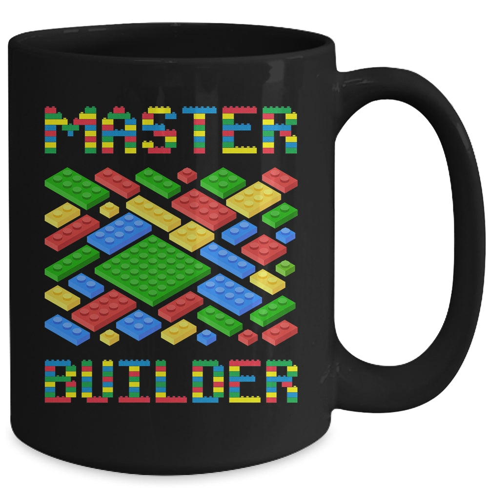 Master Builder Funny Building Blocks For Boys Men Mug | siriusteestore