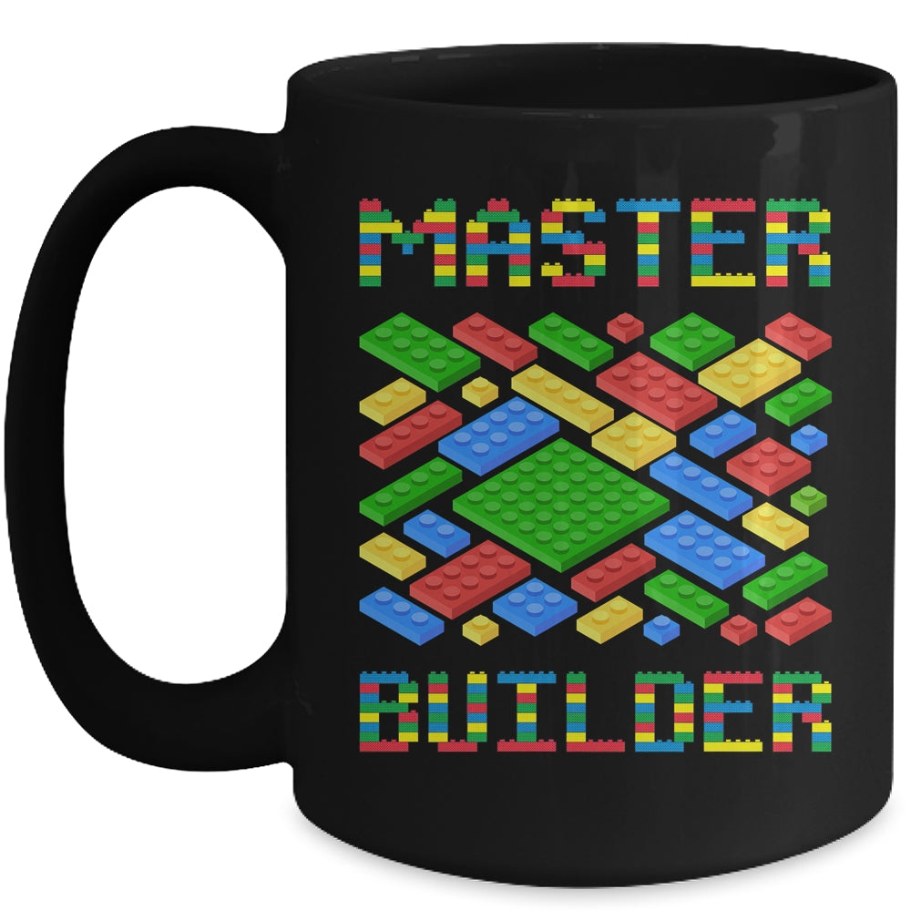 Master Builder Funny Building Blocks For Boys Men Mug | siriusteestore