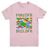 Master Builder Funny Building Blocks For Boys Men Youth Shirt | siriusteestore
