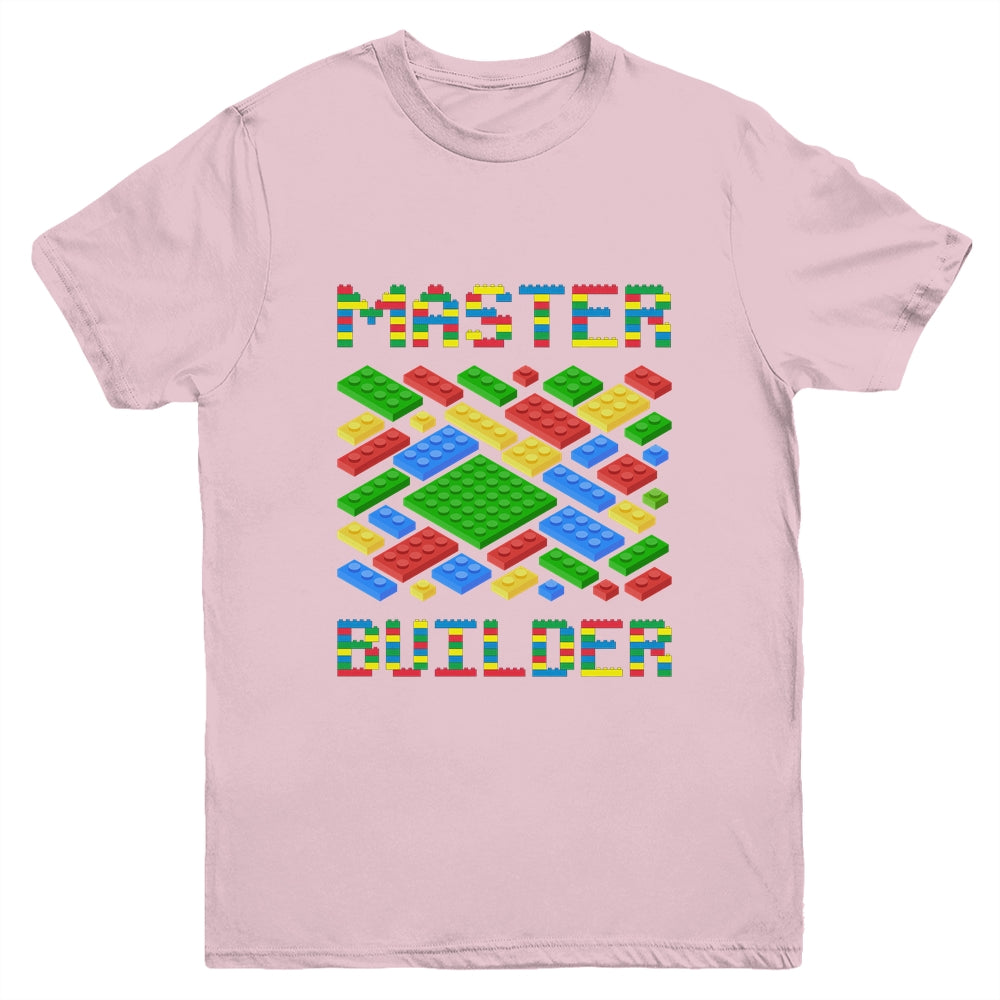 Master Builder Funny Building Blocks For Boys Men Youth Shirt | siriusteestore