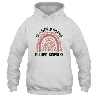 Math Teacher In A World Divided Multiply Kindness Rainbow Shirt & Hoodie | siriusteestore