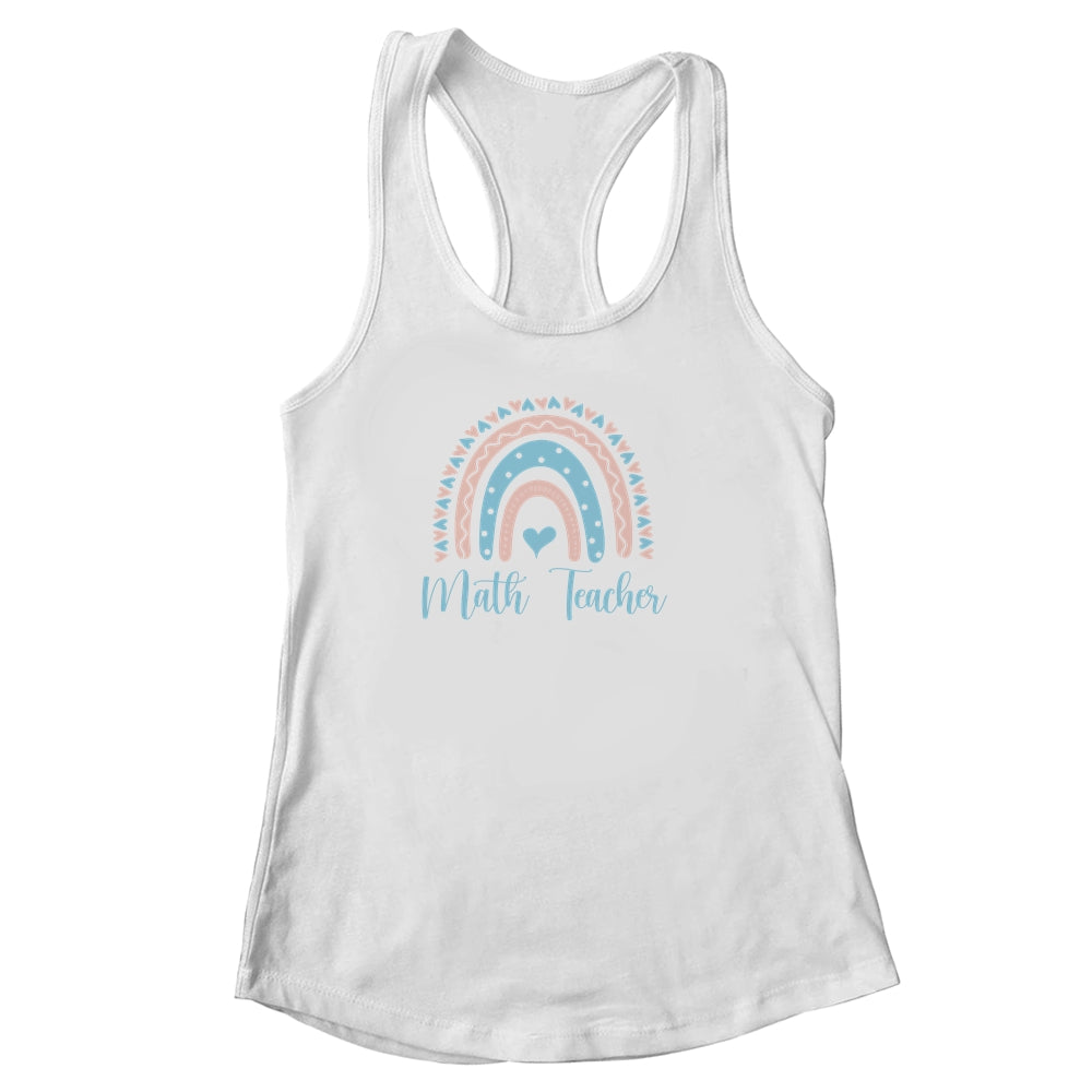 Math Teacher With Rainbow Design Shirt & Tank Top | siriusteestore