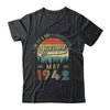 May 1942 Vintage 80 Years Old Retro 80th Birthday Shirt & Hoodie | siriusteestore