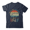 May 1967 Vintage 55 Years Old Retro 55th Birthday Shirt & Hoodie | siriusteestore