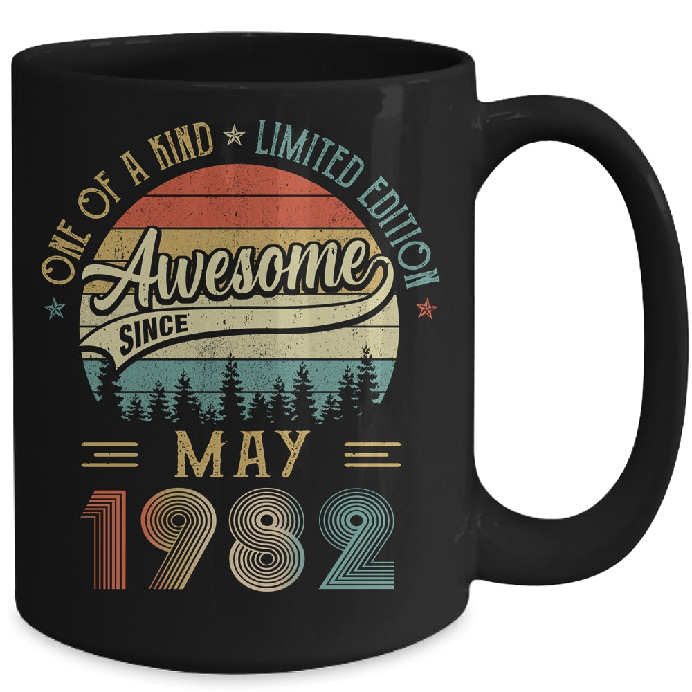 May 1982 Vintage 40 Years Old Retro 40th Birthday Mug | siriusteestore