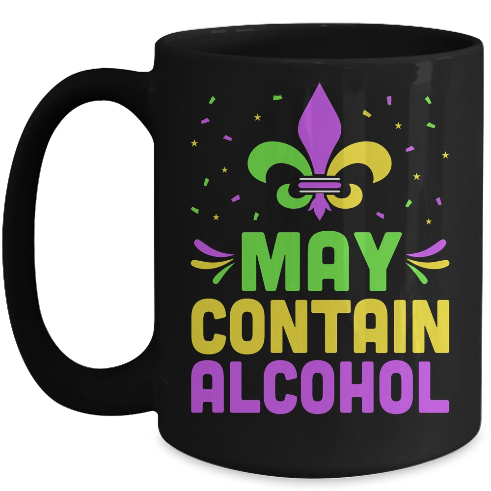 May Contain Alcohol Mardi Gras Party Mug | siriusteestore