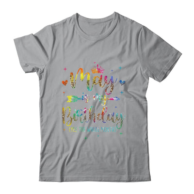 May Is My Birthday Yes The Whole Month Tie Dye Leopard Shirt & Tank Top | siriusteestore