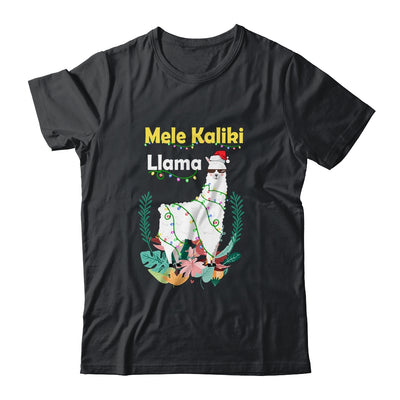 Mele Kalikimaka Christmas Hawaiian Llama X-Mas Lights Shirt & Sweatshirt | siriusteestore