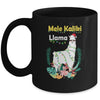 Mele Kalikimaka Christmas Hawaiian Llama X-Mas Lights Mug | siriusteestore