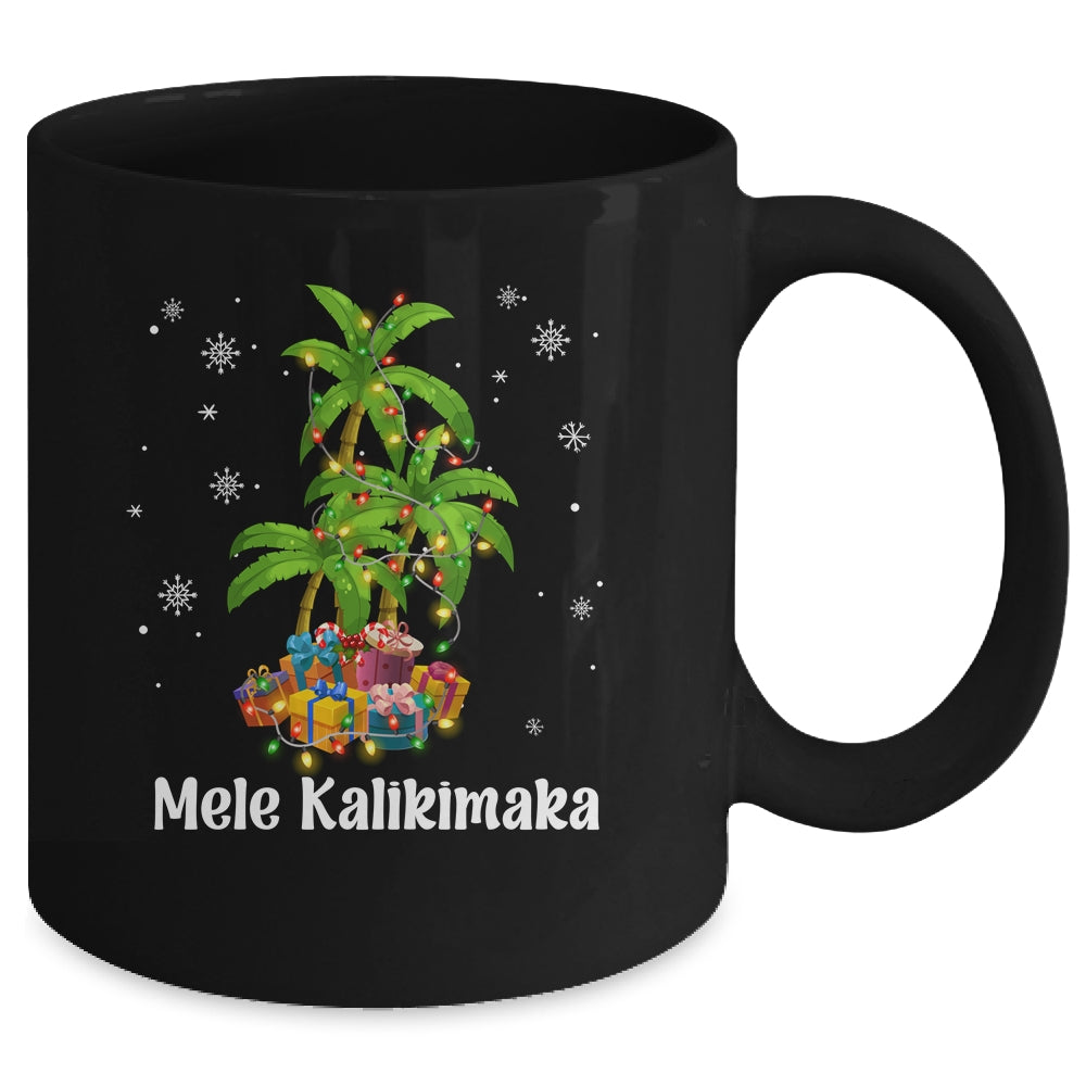 Mele Kalikimaka Hawaiian Christmas Palm Tree Family Xmas Mug | siriusteestore