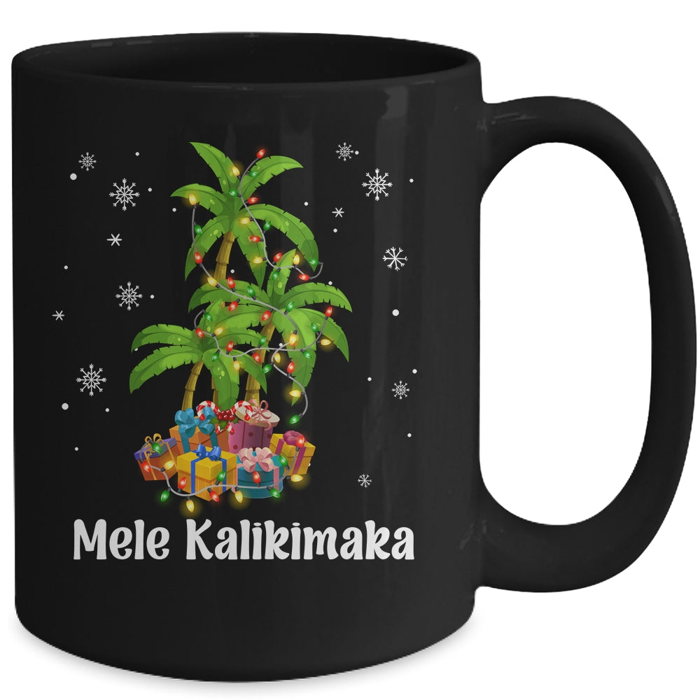 Mele Kalikimaka Hawaiian Christmas Palm Tree Family Xmas Mug | siriusteestore