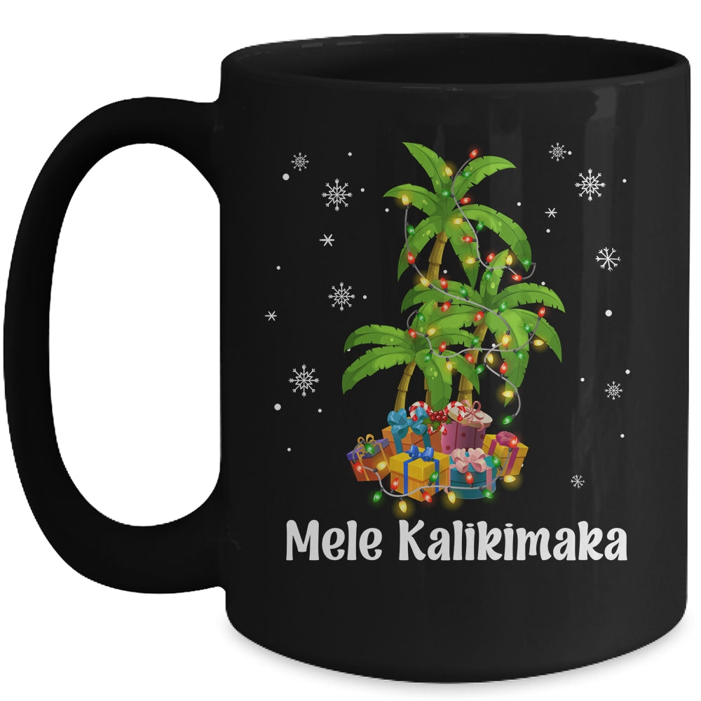 Mele Kalikimaka Hawaiian Christmas Palm Tree Family Xmas Mug | siriusteestore