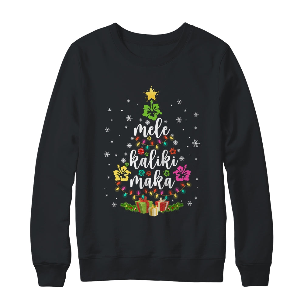 Mele Kalikimaka Hawaiian Hawaii Christmas Tree Gifts Shirt & Sweatshirt | siriusteestore