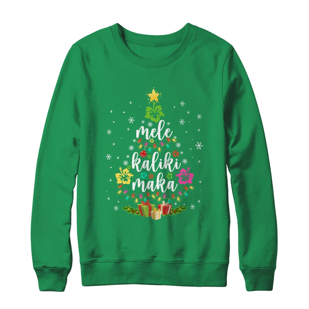 Mele Kalikimaka Hawaiian Hawaii Christmas Tree Gifts Shirt & Sweatshirt | siriusteestore