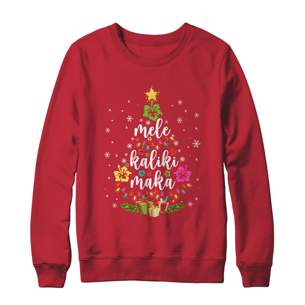 Mele Kalikimaka Hawaiian Hawaii Christmas Tree Gifts Shirt & Sweatshirt | siriusteestore