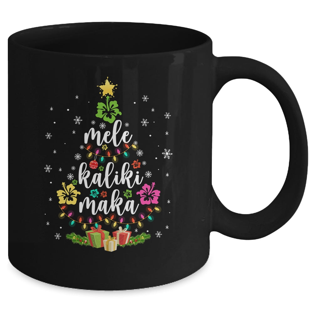 Mele Kalikimaka Hawaiian Hawaii Christmas Tree Gifts Mug | siriusteestore