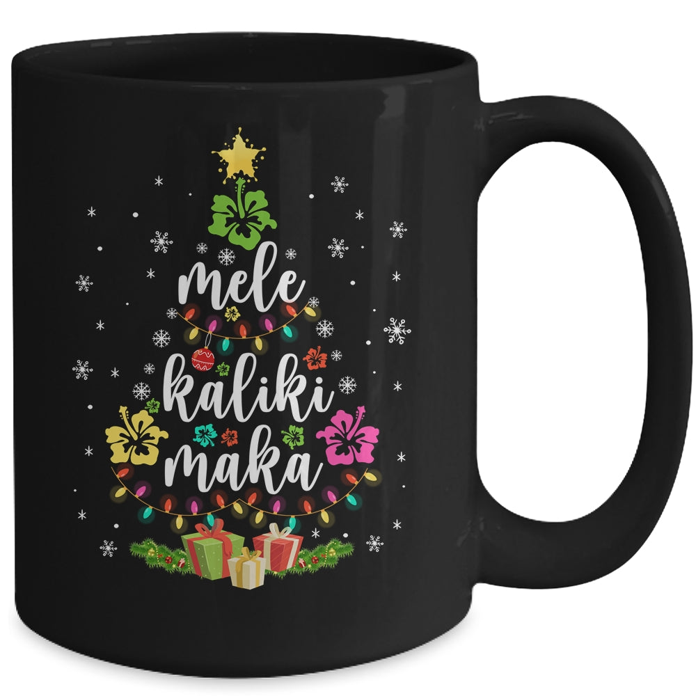 Mele Kalikimaka Hawaiian Hawaii Christmas Tree Gifts Mug | siriusteestore