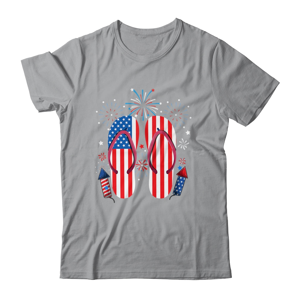 Memorial Day 4th of July Holiday Patriotic Flip Flops Shirt & Tank Top | siriusteestore