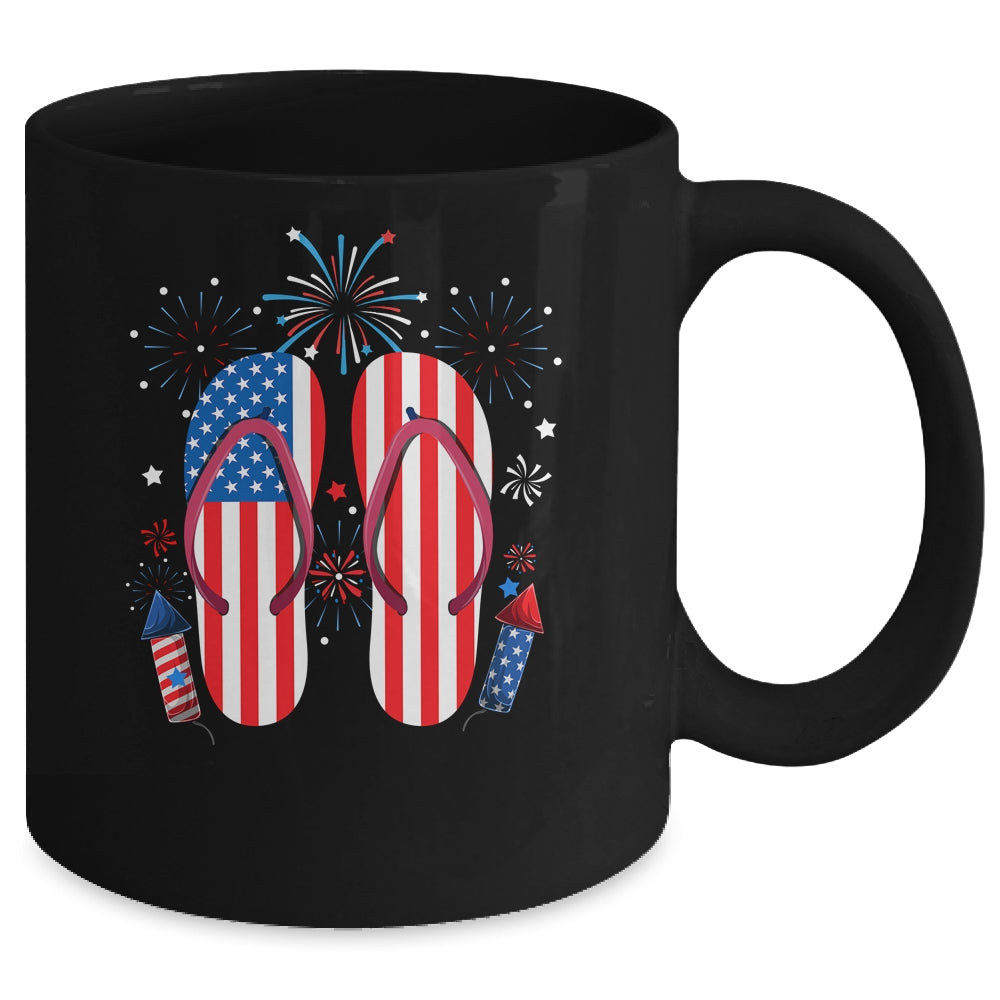 Memorial Day 4th of July Holiday Patriotic Flip Flops Mug | siriusteestore