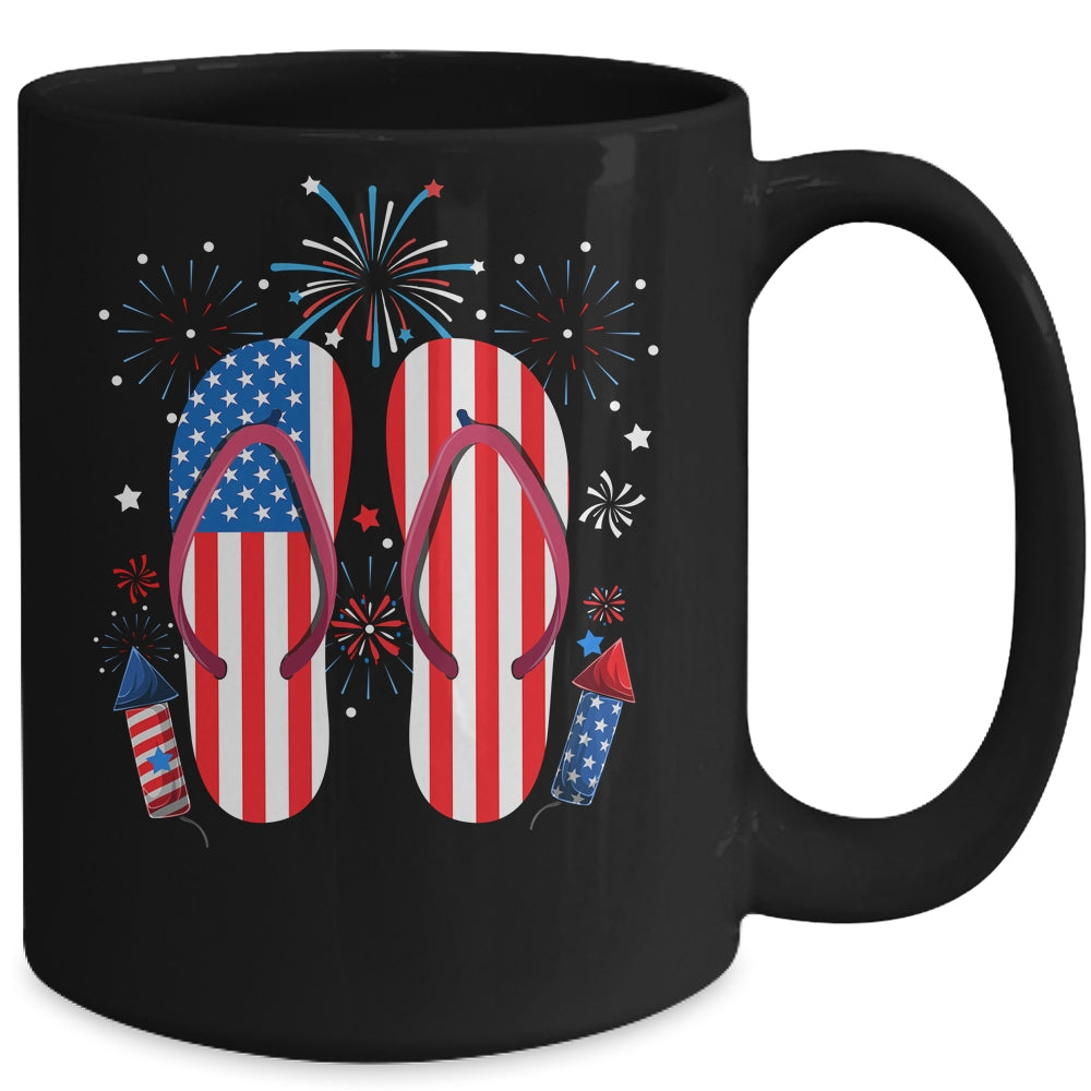 Memorial Day 4th of July Holiday Patriotic Flip Flops Mug | siriusteestore
