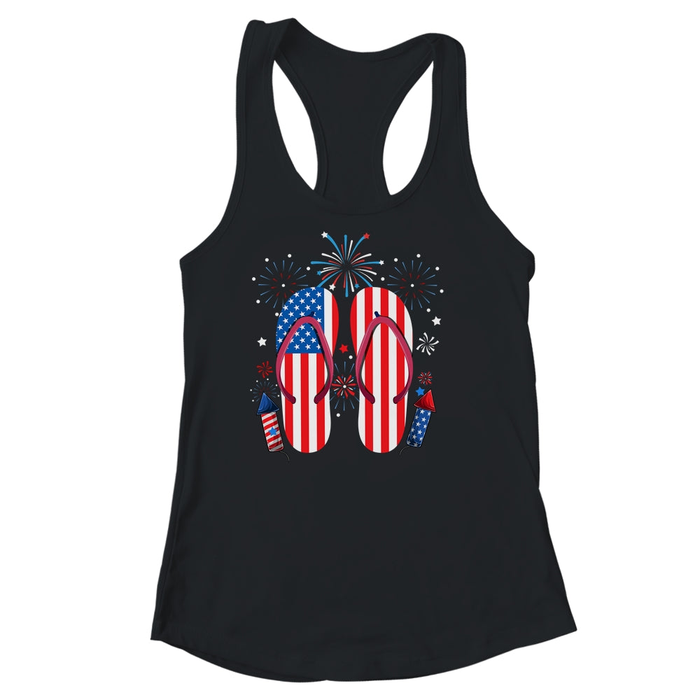 Memorial Day 4th of July Holiday Patriotic Flip Flops Shirt & Tank Top | siriusteestore