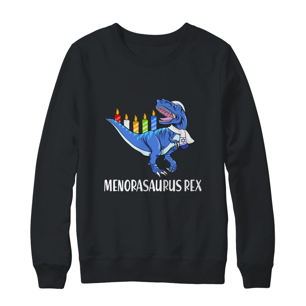 Menorasaurus Rex Menorah Dinosaur Hanukkah Chanukkah Shirt & Sweatshirt | siriusteestore