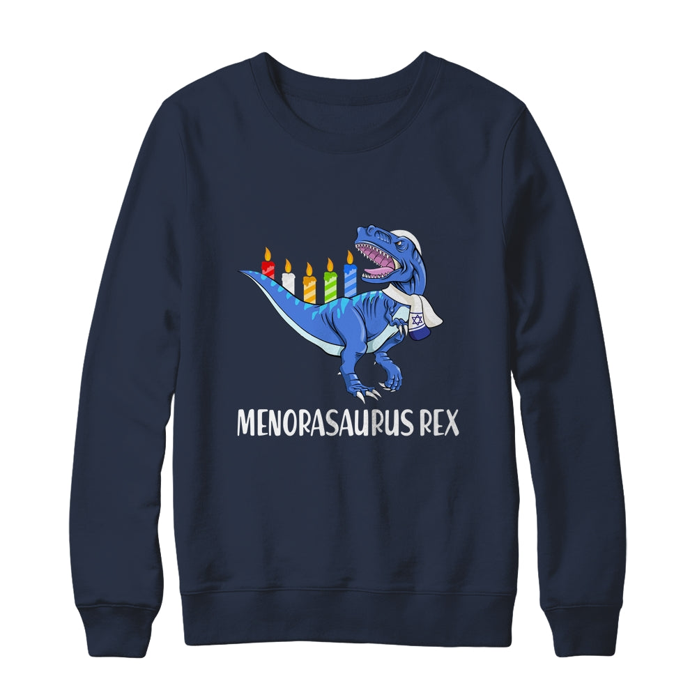 Menorasaurus Rex Menorah Dinosaur Hanukkah Chanukkah Shirt & Sweatshirt | siriusteestore