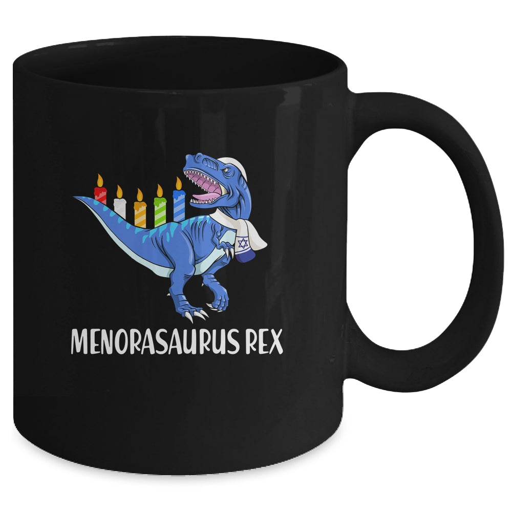 Menorasaurus Rex Menorah Dinosaur Hanukkah Chanukkah Mug | siriusteestore